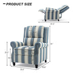 2 Set Nail-head Padded Seat Pushback Recliner Chair