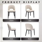 Dining Chairs Set of 4/6, Upholstered Kitchen Dining Room Chair, Linen Fabric Farmhouse Dinner Chair with Leveling Feet for Dining Room, Living Room