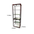 Contemporary Rectangular Black Glass Curio Cabinet