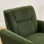 Art Leon Comfortable Jacquard Flannel Accent Chair with Wood Legs