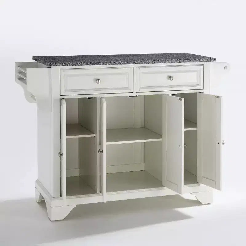 Lafayette Gray Granite Top Full Size Kitchen Island/Cart - Crosley