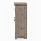 Farmhouse 37.4 Tall 2-Door Wood Storage Cabinet - 37.4 H x 27.68 W x 13.23 D