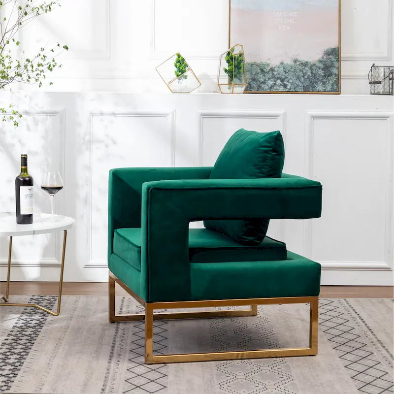 Roundhill Furniture Lenola Contemporary Upholstered Accent Armchair