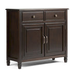 WYNDENHALL Hampshire 40 Wide Solid Wood Traditional Entryway Storage Cabinet - 40w x 15d x 36 h