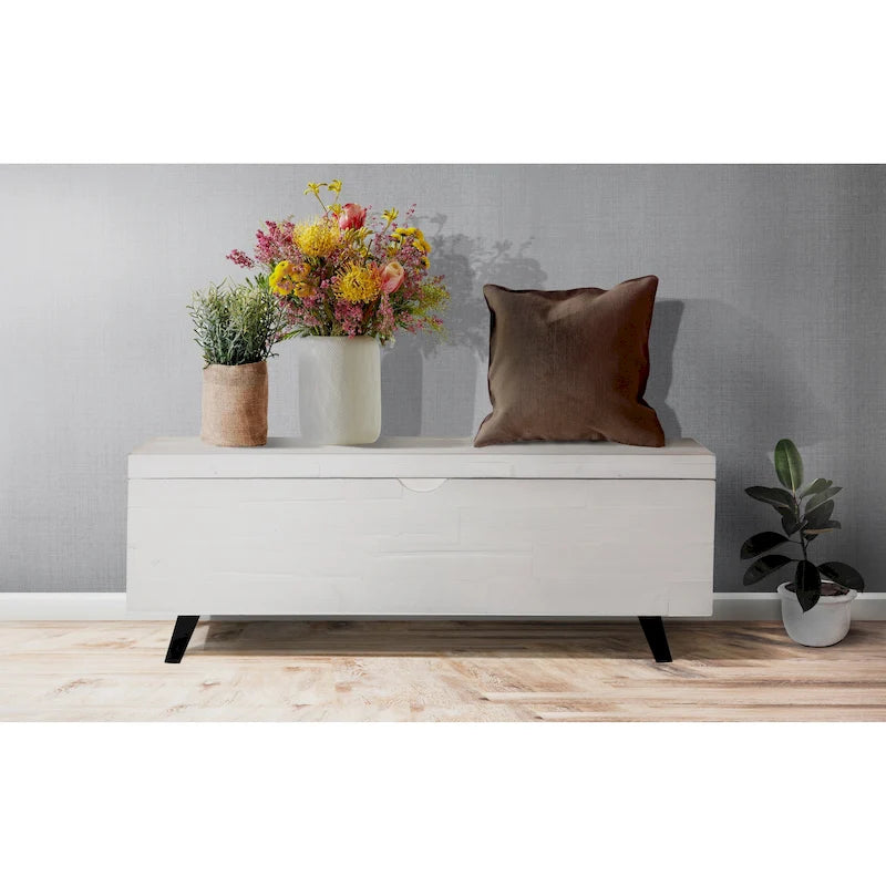 Broadmore 46-inch Acacia Wood Storage Bench