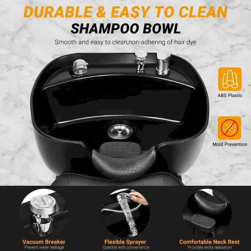 ABS Plastic Shampoo Spa Backwash Barber Salon Chair (Set of 1 or 2