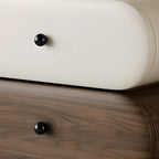 Modern Two-Tone Bedside Table with Storage Drawers