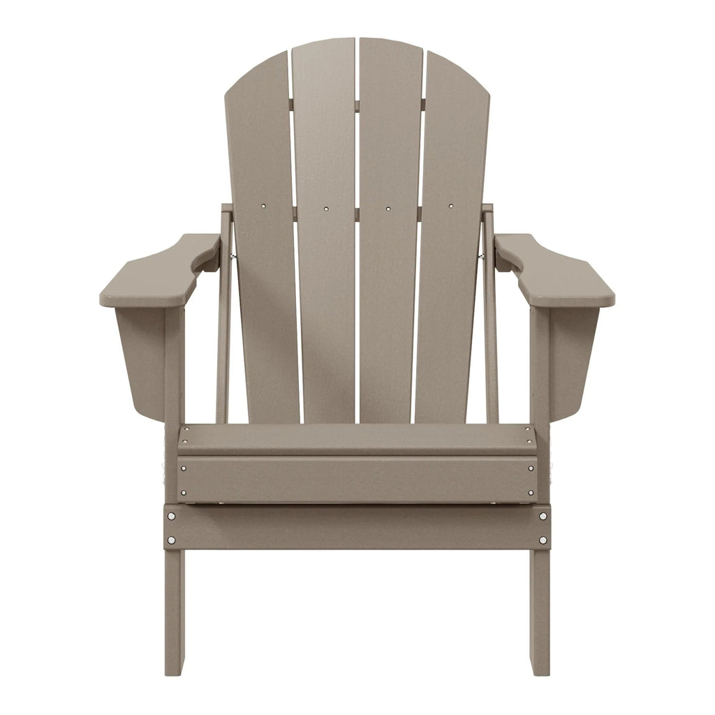 Polytrends Laguna Fade Resistant All Weather Outdoor Patio Folding Adirondack Chair