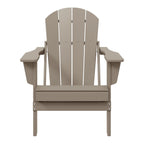Polytrends Laguna Fade Resistant All Weather Outdoor Patio Folding Adirondack Chair
