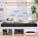 39x75 Tri-Fold Memory Foam Sofa Bed  6 Tufted Mattress