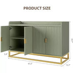 Buffet Cabinet with Storage Sideboard 4 Doors 47.2 Wide Modern Media Console Cabinet