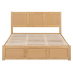Wood Platform Bed with Underneath Storage and 2 Drawers