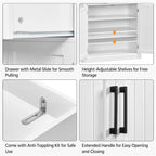 Yaheetech Wooden Kitchen Pantry Storage Cabinet with Doors and Shelves