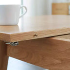 Extension Dining Table, Modern Telescopic Wooden Table for 6-8, Space-Saving Multifunctional Table for Kitchen, Dining/Living Room, Office
