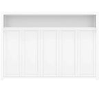 Twin Size Murphy Bed with Shelves, Metal Wall Bed with Foldable Design for Small Space