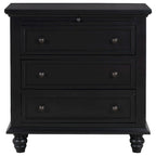 Wood 3-Drawer Storage Cabinet with Pull-Out Tray - 16.90 x 28.00 x 28.10