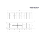 Kitchen Signature Collection White Gloss Color Base Size 13Ft Wide - 153x24