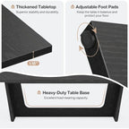 71 Inches Farmhouse Dining Room Table for 6-8 People with Solid Pedestal