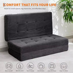 39x75 Tri-Fold Memory Foam Sofa Bed  6 Tufted Mattress