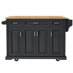 54  Large Kitchen Island with Rubber Wood Drop Leaf, Embossed Texture Rolling Kitchen Cart on 4 Wheels with 4 Doors & 3 Drawers