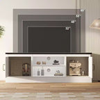 Modern TV Stand for 65-Inch TVs, Rustic Wood Entertainment Center with Spacious Storage Cabinets, Media Console Table for Living Room & Office