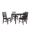 Set of 4 Solid Wood Slat-Back Dining Chairs, Sturdy Frame, Classic Design, Easy Assembly