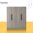 Modern Freestanding Solid Wood Wardrobe Closet With Storage Shelves