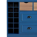 Whisen 71 Tall Freestanding Kitchen Pantry, Large Dining Storage Cabinet Cupboard Sideboards With 4 Foldable Doors, Shelves, Wine Racks