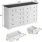 10 Drawers Dresser 55 Large Drawers Wood Dressers & Chest of Drawers
