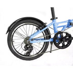 ZiZZO Via 7-Speed Aluminum 20 Folding Bike - Sky Blue