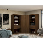 Mulberry 2.0 Semi Open 3 Sectional Modern 4 Drawer Wardrobe Corner Closet Set of 3