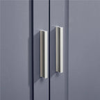 Tall and Wide Storage Cabinet with Doors for Bathroom, Three Drawers