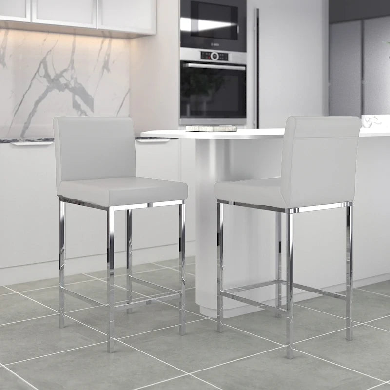 Set of 2 Contemporary Counter Stool - N/A