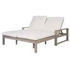 Polibi Double Outdoor Lounge Chair with 5-Position Adjustable Backrest