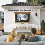 55 in Outdoor TV Enclosure, Solid Wood Weatherproof TV Cover with 4D Adjustable Mount & Fold-Up Door (Fits 44-55 in TVs)