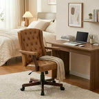 Executive Office Chair with Wingback Design and Swivel for Home Office