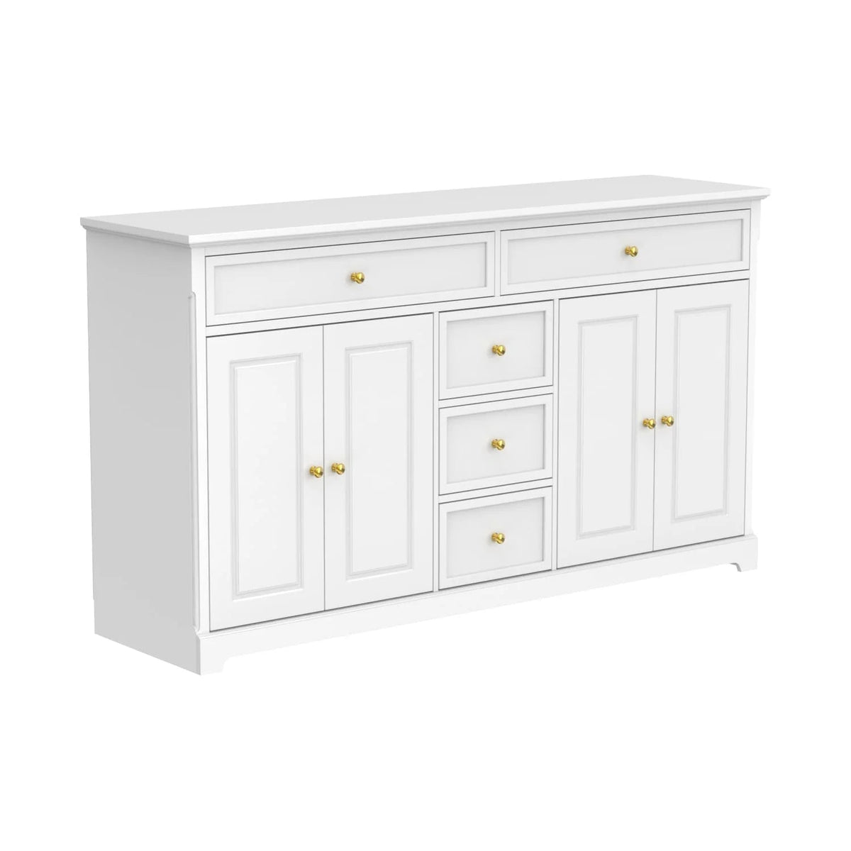 59.1Sideboard Buffet White Mid-Century Modern Contemporary Lacquered