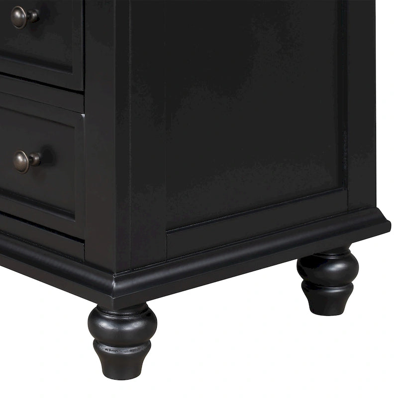 Wood 3-Drawer Storage Cabinet with Pull-Out Tray - 16.90 x 28.00 x 28.10