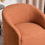 KINWELL 32 W Boucle Upholstered Swivel Barrel Armchair (Set of 2)