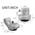 Reclining Ergonomic Swiveling Floor Game Chair