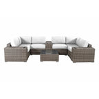 LSI Antibes Grey Wicker/Aluminium 12-piece Conversation Set