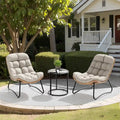 Papasan PE Rattan Chair with Cushion For Indoor Outdoor