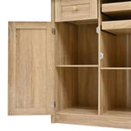 75 Tall Kitchen Pantry Cabinet with Glass Doors