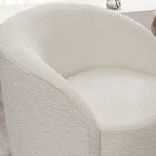 KINWELL 34 Wide Upholstered Swivel Accent Barrel Chair (Set of 2)
