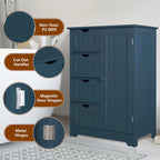 VEIKOUS Bathroom Floor Storage Cabinet with 4 Drawers
