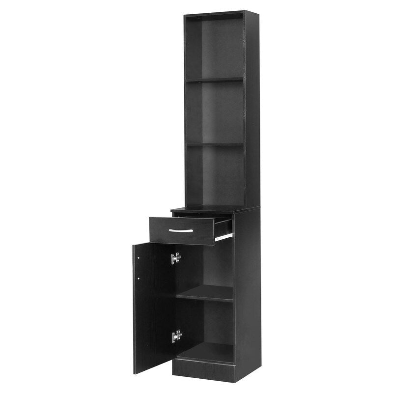 High Cabinet Bathroom Wall Cabinet Black