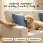 83W Modern 3-Seater Sofa with Deep Seat, Soft Fabric, Wide Armrest, Removable Washable Cushion Cover