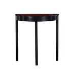 Black Cherry & Black Half-Moon Console Table, Single
