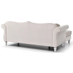 Hollywood Velvet Sofa with Reversible Chaise