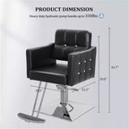 Karl Home Pink Heavy Duty Hydraulic Hair Stylist Salon Chair wiht Diamond Accents